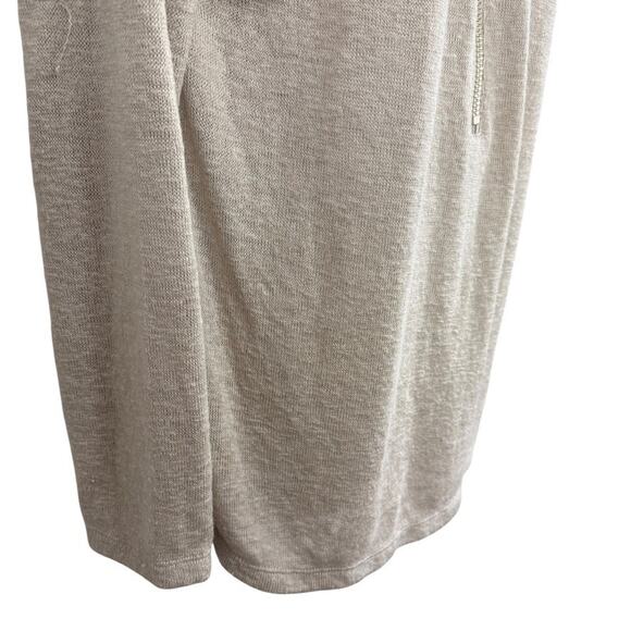 Soft Surroundings Valentina Zip Sweater Stone Beige V-Neck Long Sleeve sz L - Picture 2 of 16